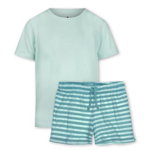 Little Label shortama blauw Pyjama Jongens Stretchkatoen Ronde hals Streep - maat 158/164 afbeelding