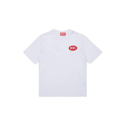 Diesel T-shirt wit Jongens Katoen Ronde hals Effen - maat 152 afbeelding