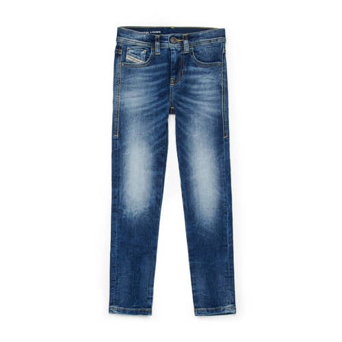 Diesel regular fit jeans medium blue denim Blauw Jongens Stretchdenim Effen - maat 152 afbeelding