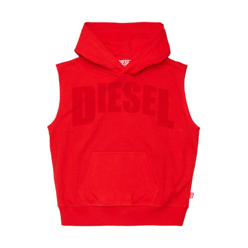 Diesel hoodie rood Sweater Jongens Stretchkatoen Capuchon Tekst - maat 164 afbeelding