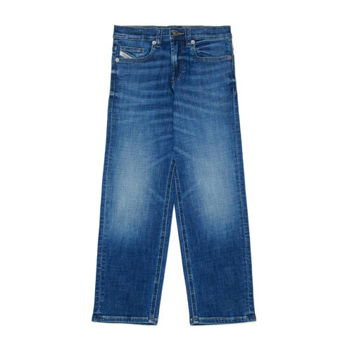 Diesel low waist baggy jeans medium blue denim Blauw Effen - maat 152 afbeelding