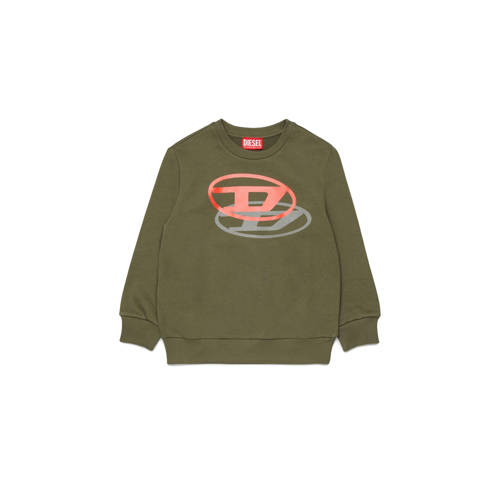 Diesel sweater groen Printopdruk - maat 140 | Sweater van Diesel afbeelding