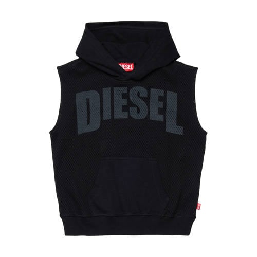 Diesel hoodie zwart Sweater Jongens Stretchkatoen Capuchon Tekst - maat 170 afbeelding