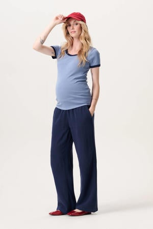 regular waist zwangerschaps casual broek donkerblauw
