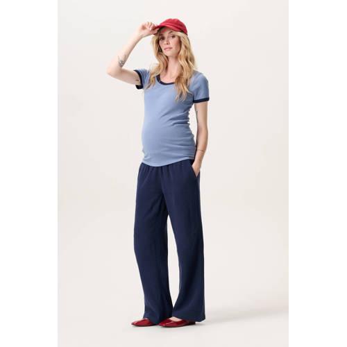 Noppies maternity regular waist zwangerschaps casual broek donkerblauw Dames Katoen - maat XXL afbeelding