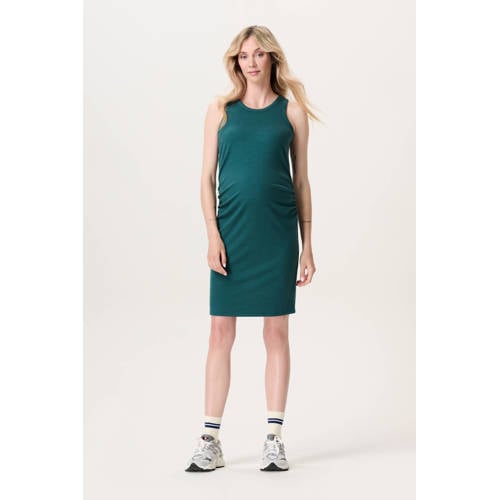 Noppies maternity zwangerschaps midi jurk groen Dames Polyester Ronde hals - maat XL afbeelding