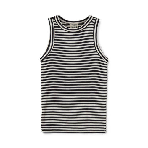 Sofie Schnoor girls gestreepte mouwloze top zwart Meisjes Viscose Ronde hals - maat 140 afbeelding