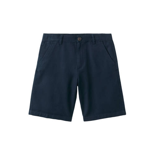 Mango Kids chino short donkerblauw Korte broek Jongens Katoen Effen - maat 152 afbeelding
