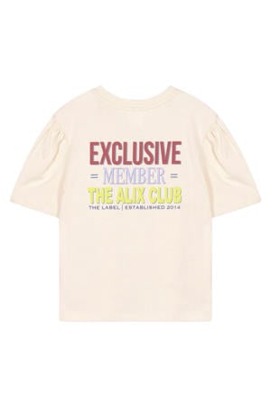 T-shirt met backprint ecru