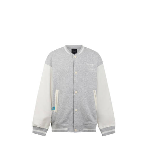 Shoeby baseball jacket lichtgrijs Jas Jongens Sweat Button down Gemêleerd - maat 170/176 afbeelding