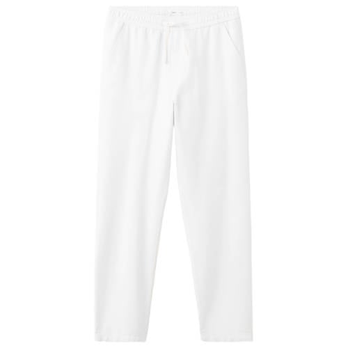 MANGO TEEN linnen pantalon wit Broek Jongens Katoenlinnen Effen