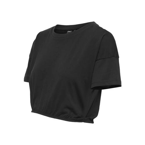 ONLY MATERNITY zwangerschaps T-shirt zwart Dames Katoen Ronde hals Effen - maat S afbeelding