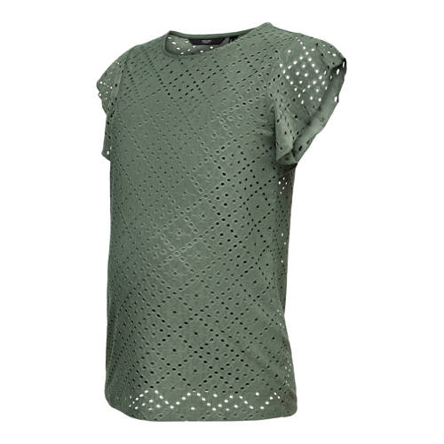 VERO MODA MATERNITY zwangerschaps T-shirt groen Dames Polyester Ronde hals - maat XL afbeelding