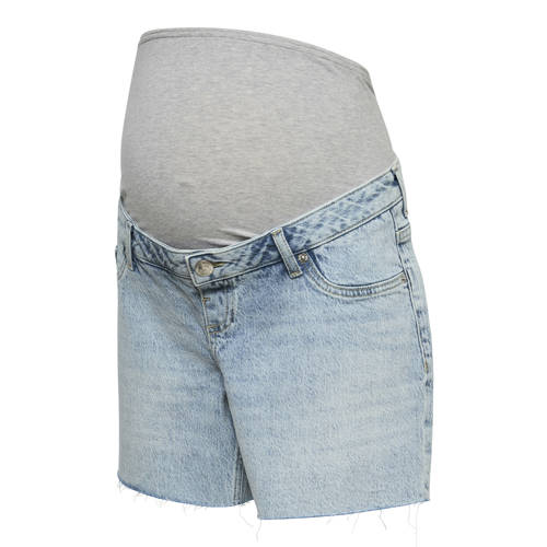 VERO MODA MATERNITY regular high waist zwangerschaps short light blue denim Korte broek Blauw - maat L afbeelding