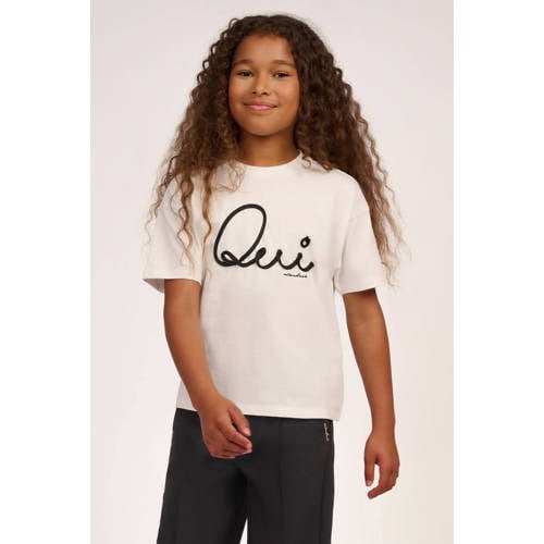 NIK&NIK T-shirt wit Meisjes Katoen Ronde hals Tekst - maat 152 afbeelding