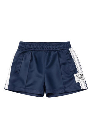 high waist sweatshort donkerblauw