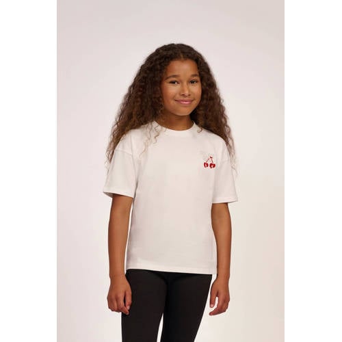 NIK&NIK T-shirt met backprint wit Meisjes Katoen Ronde hals Backprint - maat 128 afbeelding