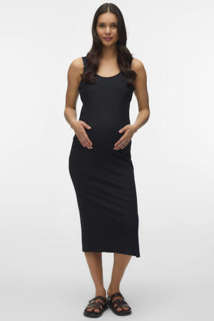 bodycon zwangerschapsjurk midi zwart
