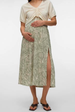 zwangerschaps midi rok groen