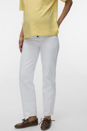 MLOLLI high waist zwangerschaps straight leg jeans wit