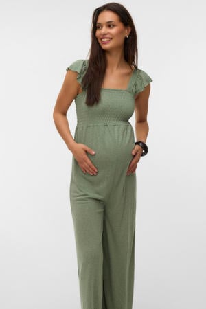 zwangerschaps jumpsuit groen