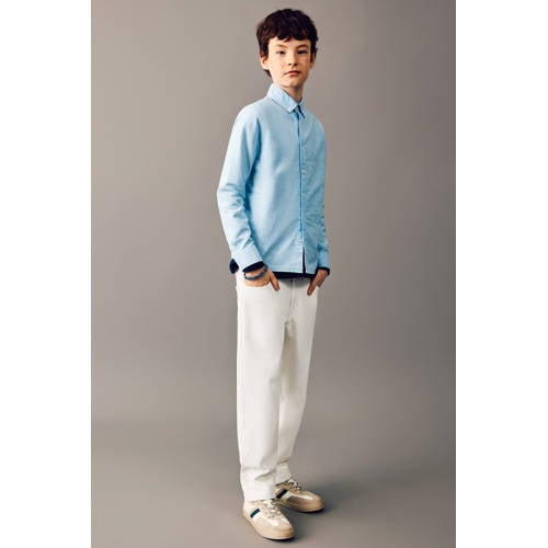 Mango Kids straight leg jeans Jongens Denim Effen - maat 140 afbeelding