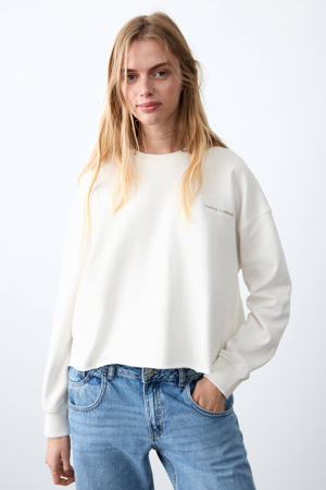 sweater met backprint wit