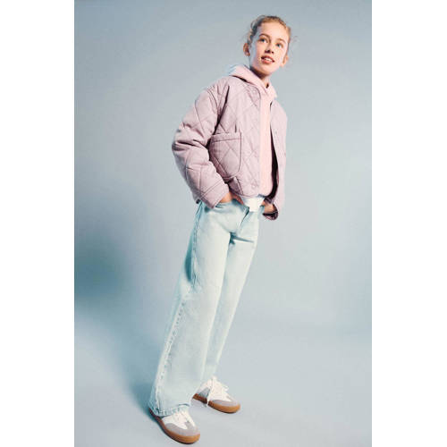Mango Kids tussenjas lichtroze Jongens Lyocell Ronde hals Effen - maat 122 afbeelding