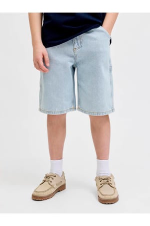 baggy high waist short light blue denim
