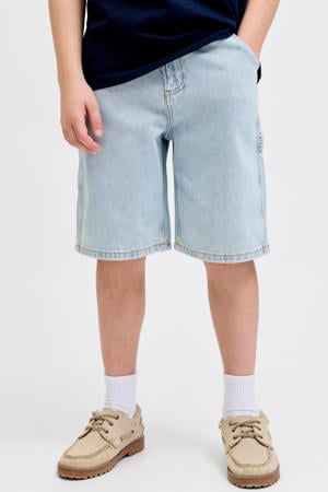 baggy high waist short light blue denim