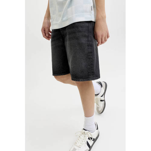 JACK & JONES JUNIOR relaxed short black denim Korte broek Zwart Effen - maat 152 afbeelding