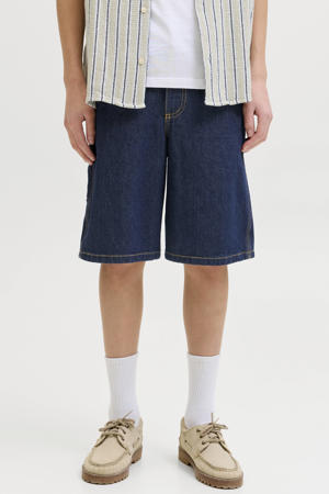 baggy high waist short medium blue denim