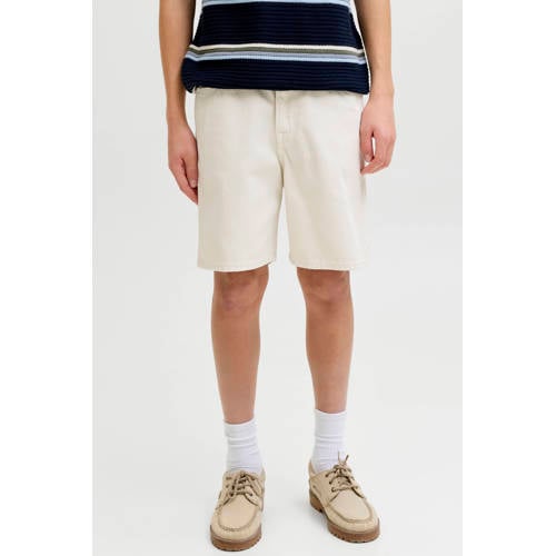 JACK & JONES JUNIOR denim relaxed short wit Korte broek Effen - maat 134 afbeelding