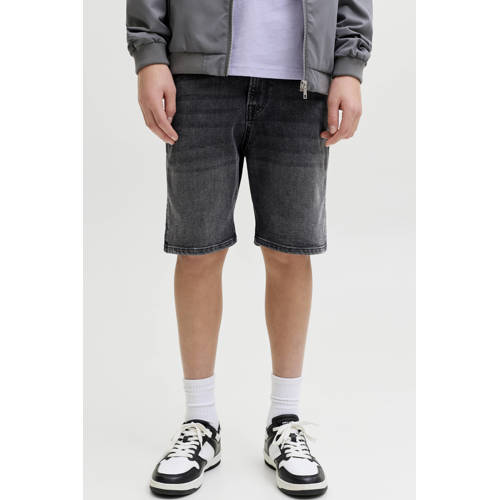 JACK & JONES JUNIOR regular short black denim Korte broek Zwart Jongens Stretchdenim - maat 140 afbeelding