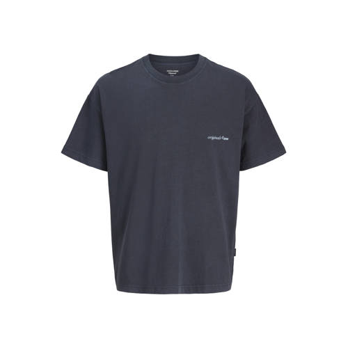 JACK & JONES JUNIOR T-shirt met backprint donkerblauw Jongens Katoen Ronde hals - maat 128 afbeelding
