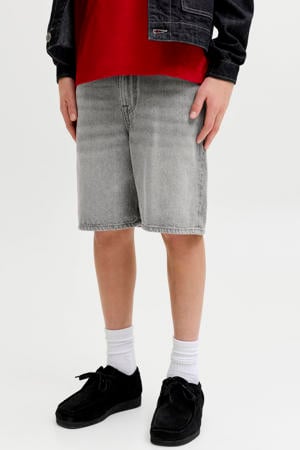 relaxed short grey denim
