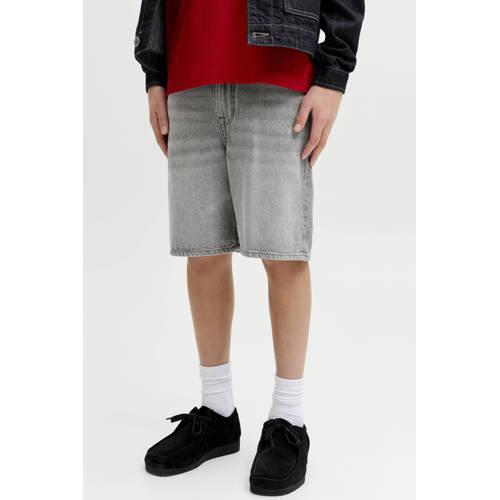 JACK & JONES JUNIOR relaxed short grey denim Korte broek Grijs Effen - maat 152 afbeelding