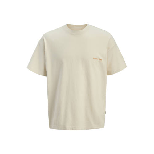 JACK & JONES JUNIOR T-shirt met backprint ecru Jongens Katoen Ronde hals - maat 176 afbeelding