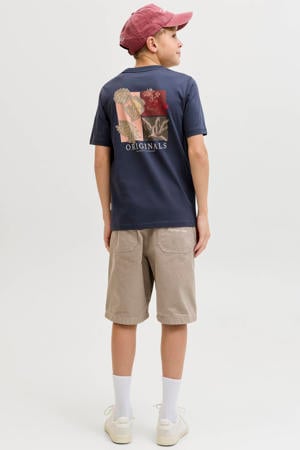 T-shirt met backprint blauw