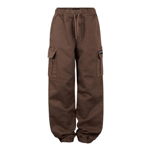 Shoeby loose casual broek donkerbruin Jongens Katoen Effen - maat 170/176 afbeelding