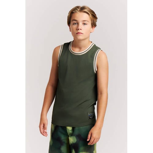 Protest T-shirt met backprint groen Jongens Polyamide Ronde hals Backprint - maat 140 afbeelding