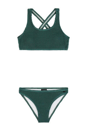 crop bikini PRTLOVELY JR met textuur groen