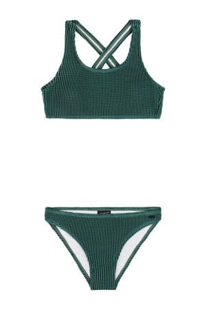 crop bikini PRTLOVELY JR met textuur groen