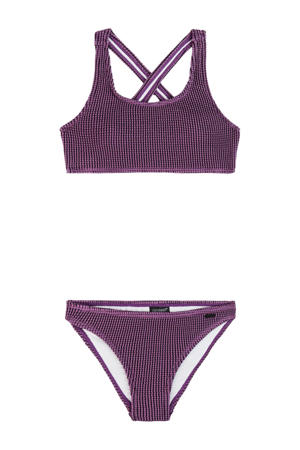 crop bikini PRTLOVELY JR met textuur paars
