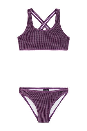 crop bikini PRTLOVELY JR met textuur paars