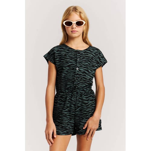 Protest playsuit groen Meisjes Polyester Ronde hals Dierenprint - maat 116 afbeelding