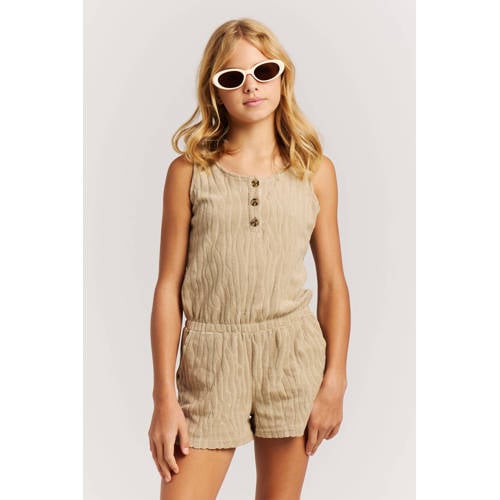 Protest playsuit beige Meisjes Katoen Ronde hals Dierenprint - maat 176 afbeelding
