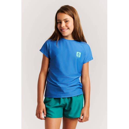 Protest surfshirt PRTSHERRYS JR blauw T-shirt Meisjes Polyamide Ronde hals - maat 104 afbeelding