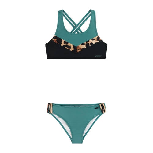 Protest crop bikini PRTFRUITY JR groen Meisjes Polyester Meerkleurig - maat 176 afbeelding