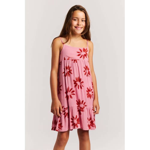Protest gebloemde zomerjurk roze Meisjes Viscose Vierkante hals Bloemen - maat 116 afbeelding